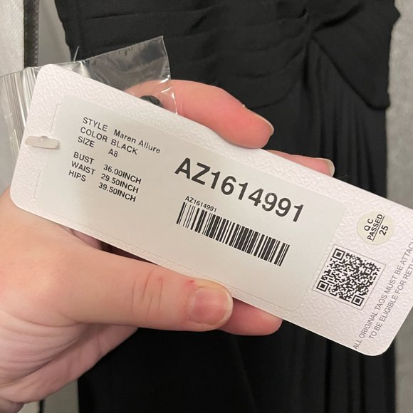 NWT Black Azazie Bridesmaid/Formal Dress Size 8 - Picture 10 of 10